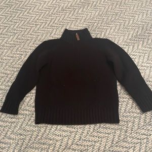 Polo Ralph Lauren boys Black Cashmere 1/2 zip sweater size 6